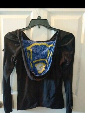 Women's Milwaukee Brewers Black Hooded Sweatshirt W/ Emblem in Hood